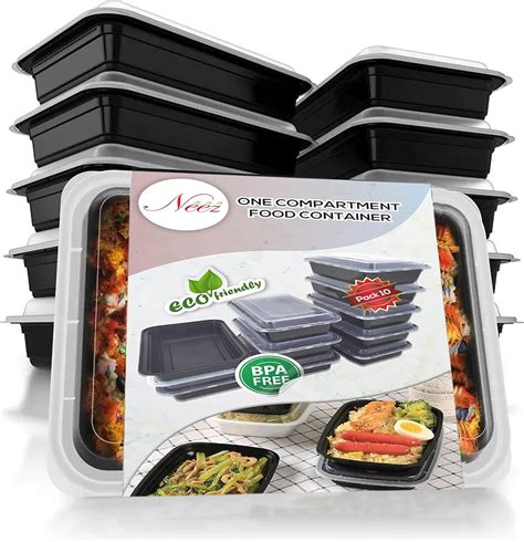 Neez Meal Prep Lot De Bo Tes Repas Alimentaires Compartiments