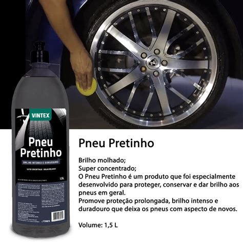 Pneu Pretinho Brilho Molhado 1 5L Vintex UP CARSHOP