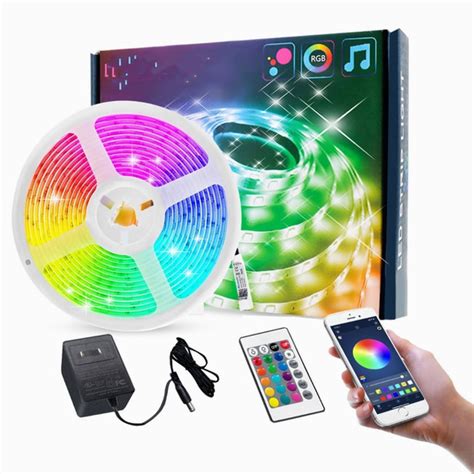 Tira De Luces Led App Bluetooth Control 5050 Rgb 10 Metros MercadoLibre