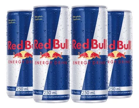 Energético Red Bull Tradicional 250ml Pack Kit Com 4 Un Mercadolivre