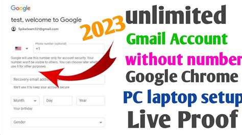 How To Create Unlimited Gmail Without Number Verification 2023 Live