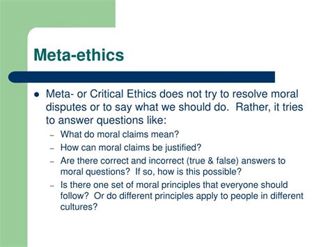 Ppt Meta Ethics Powerpoint Presentation Free Download Id3584762