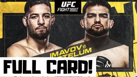 Ufc Fight Night Imavov Vs Gastelum Predictions Full Card Betting