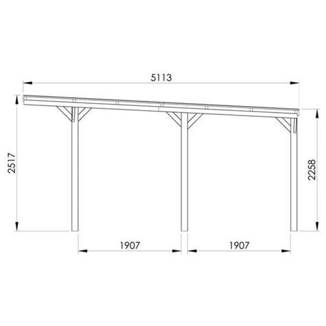 Carport Bois Adoss Voiture Victor M Cdiscount Jardin