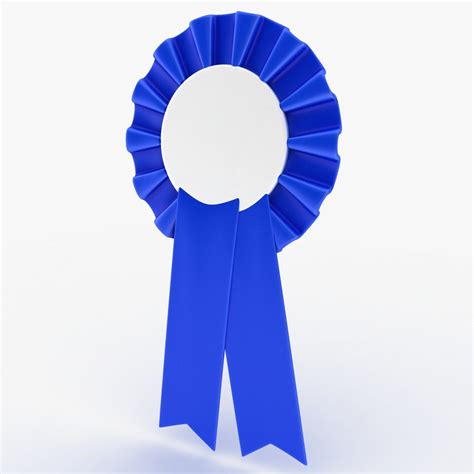 Realistic Award Ribbon Blue 3d Turbosquid 1216105