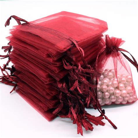 100 pieces Pochette Cadeau Coloré Sachet organza Gift Bags Bijoux Sac