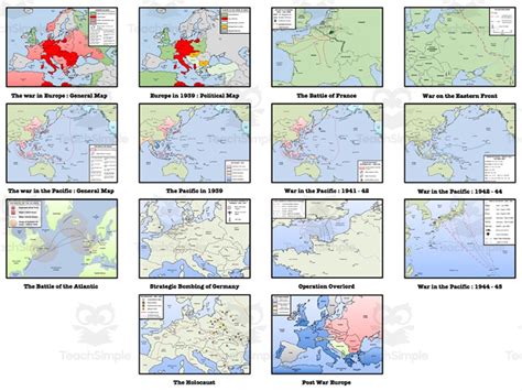 World War Two - Map Collection by Teach Simple