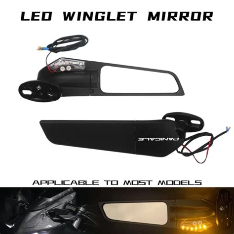 Led Wing Rear View Winglets Side Mirrors For Ducati Panigale V V