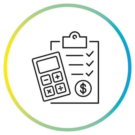 Icono del presupuesto cálculo financiero Vector Premium