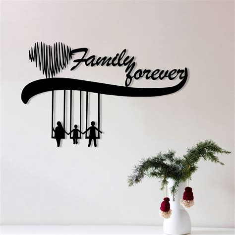 Family Forever Together Wall Art, Family Wall Decor, Wall Hanging ...