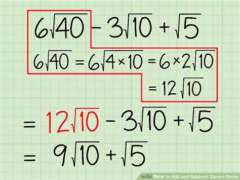 Addition And Subtraction Of Square Roots