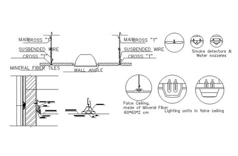 Ceiling Light Fittings Detail Drawing