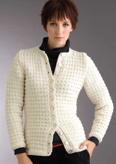 Patons Inca Textured Cardigan Crossways Wool And Fabrics