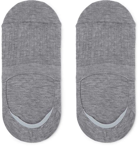 Corgi - Cable-Knit Cotton-Blend No-Show Socks - Gray Corgi