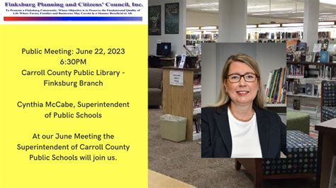 Superintendent of Carroll County Public Schools will be the speaker at ...