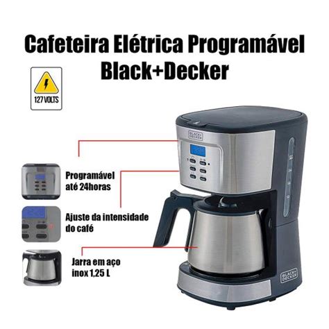 Cafeteira Eletrica Jarra Inox Para Padaria Black Decker CM300GBR 127v