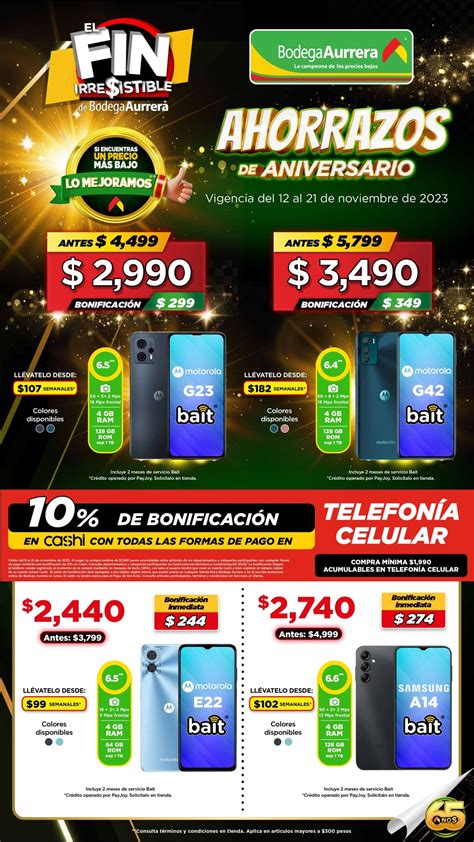 Folleto Bodega Aurrera Buen Fin Irresistible 2023 Celulares Desde 1 130