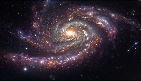 Une Galaxie Avec Un Dessin En Spirale Et Les Mots L Univers Est