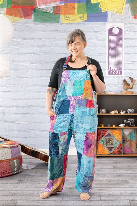 Playful Batik Patchwork Overalls Overstock Overalls Patchwork