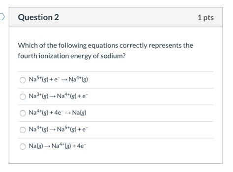 Solved Question 2 1 Pts Which Of The Following Equations