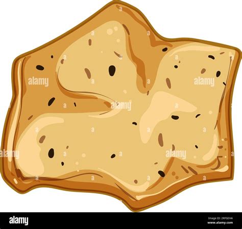 Bread Cracker Biscuit Cartoon Vector Illustration Stock Vector Image