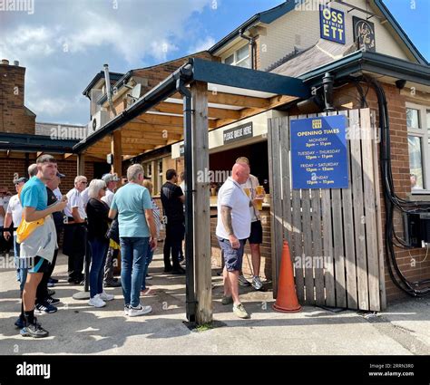 The Beer Garden At The Old Peacock 3 Hours Before Kickoff In Leeds