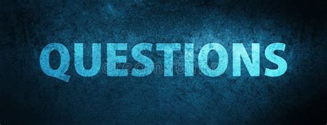 Questions Banner Blue Stock Illustrations 350 Questions Banner Blue