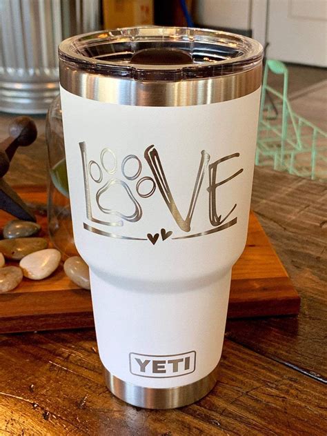 Laser Engraved Authentic Yeti Rambler Love Yeti Rambler Yeti Laser Engraving