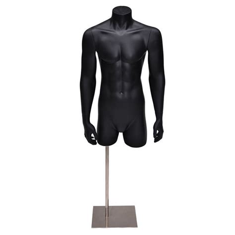 Male Mannequin Bust With Arms And Metal Base