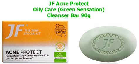 Jf Acne Protect Oily Care Green Sensation Cleanser Bar Soap 90 Grams