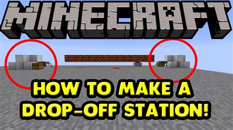 How To Build An Item Drop Off Station In Minecraft 112 Youtube