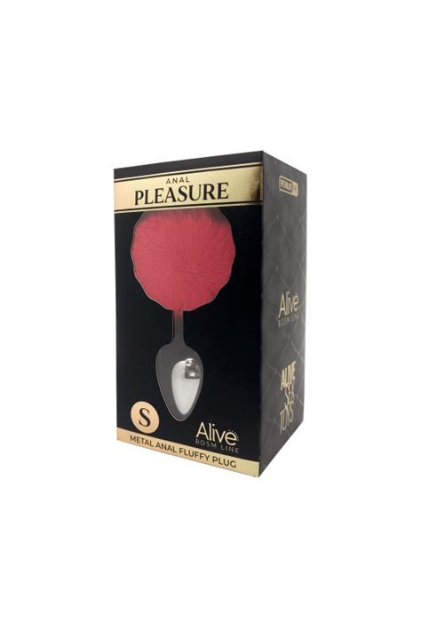 Plug Anal M Tal Fluffy S Rouge