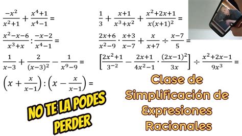 Clase de Simplificación de Expresiones Racionales YouTube