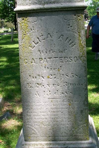 Eliza Ann Baker Patterson 1832 1858 Homenaje De Find A Grave