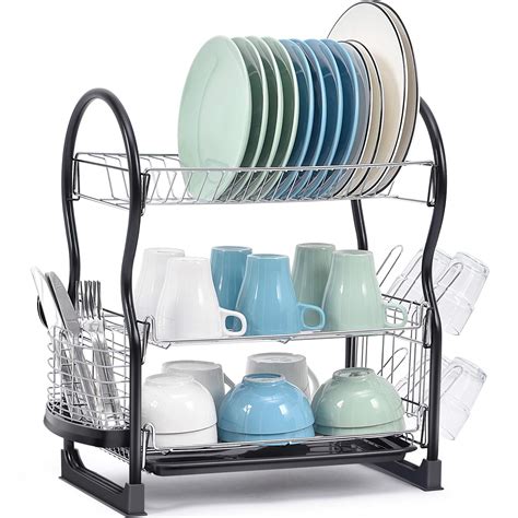 Buy KINGRACK Dish Drainer 3 Tier Dish Rack Easy Assemble Large