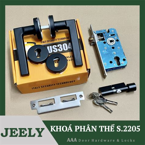 KHÓA PHÂN THỂ JEELY S2205 KHÓA TAY GẠT cửa gỗ cửa nhựa cửa nhôm cửa