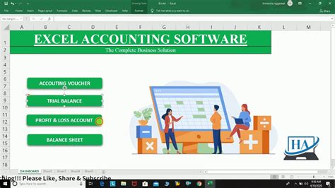 Excel Accounting Software Learn How To Make Fully Automatic Excel Accounting Software Youtube