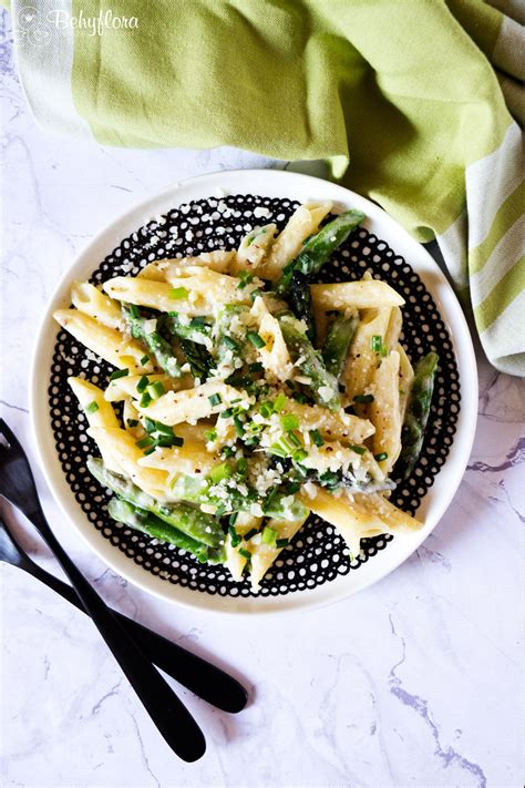 Spargel Pasta In Alfredo Sauce Einfach Lecker Knuspirg Fein De