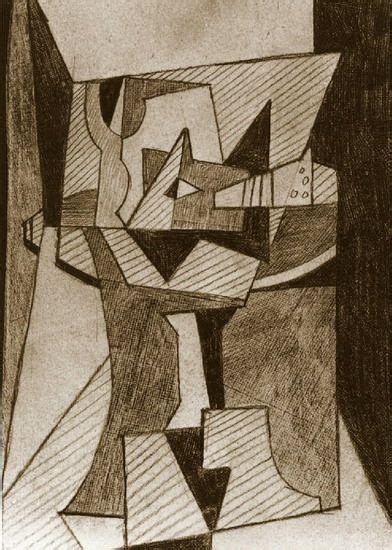 Compotier et mandoline sur un guéridon 1920 Pablo Picasso Pablo