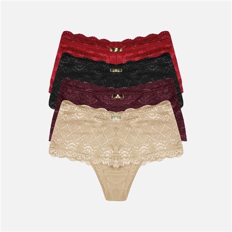 Kit De Calcinhas Cintura Alta 4 Unidades Prime Sevile Lingerie