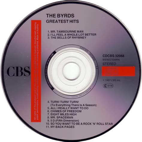 The Byrds Greatest Hits Cd 2000 Eu Reissue Hhv