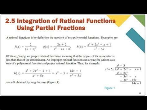 Integration Of Rational Functions Using Partial Fractions Youtube