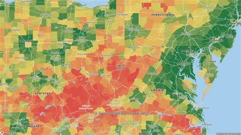 The Highest And Lowest Income Areas In West Virginia