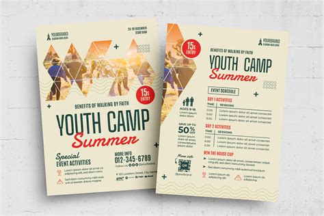 Modern Church Youth Camp Flyer Psd Ai Vector Brandpacks