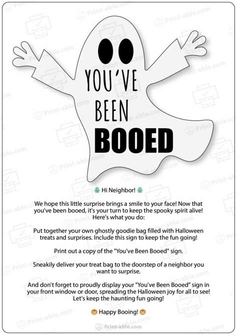 Youve Been Booed Printable 4550 Print