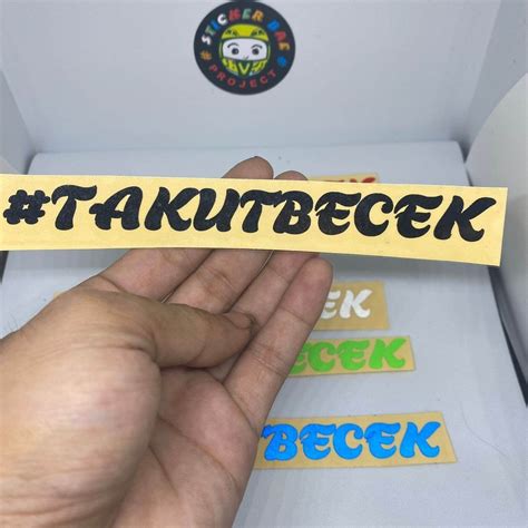 Jual Cutting Sticker Tulisan Takut Becek Viral Termurah Shopee