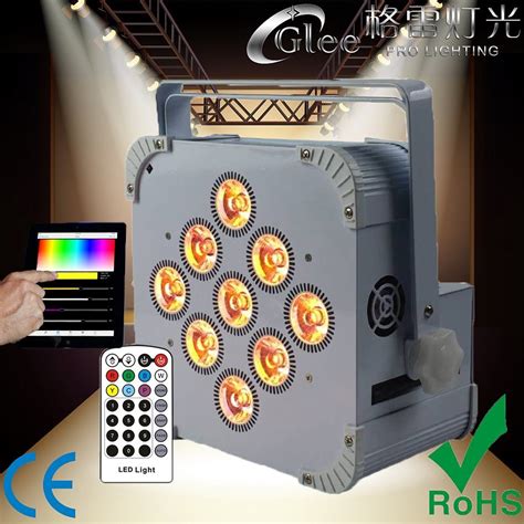 W Rgbwa Uv In Led Battery Powered Wireless Dmx Uplighting