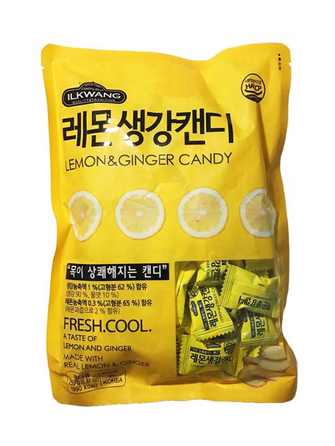 Ilkwang Lemon And Ginger Candy 檸檬薑糖 881oz 250g Khan Hing Tong