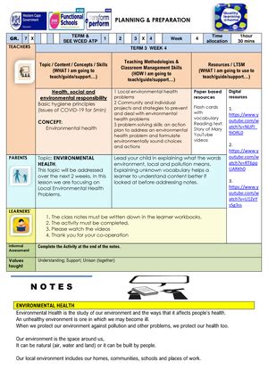 Lesson Plan Gr Life Skills Psw T W Psw Planning