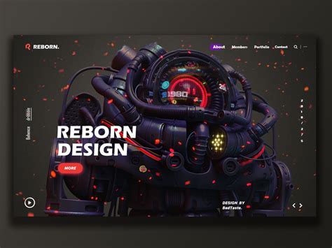 Reborn-design team | Portfolio web design, Webpage design, Creative web ...